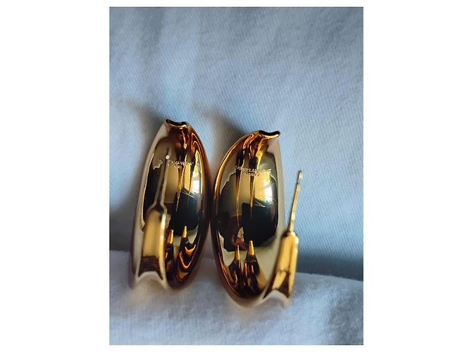 Orecchini a cerchio Saint Laurent color oro D'oro - vista 12