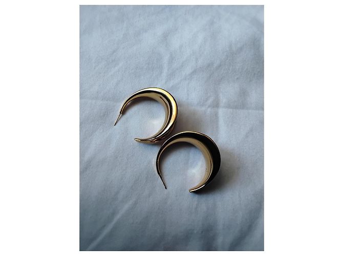 Orecchini a cerchio Saint Laurent color oro D'oro - vista 13