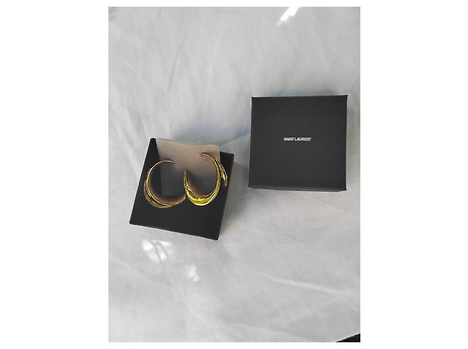 Orecchini a cerchio Saint Laurent color oro D'oro - vista 2