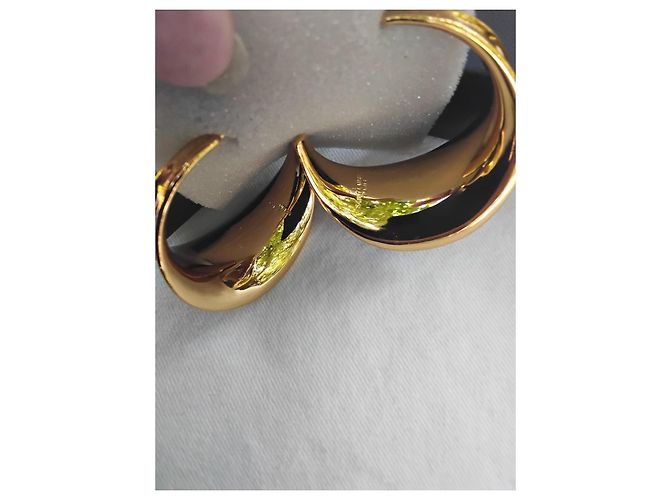 Orecchini a cerchio Saint Laurent color oro D'oro - vista 3