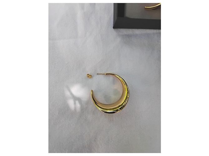 Orecchini a cerchio Saint Laurent color oro D'oro - vista 4