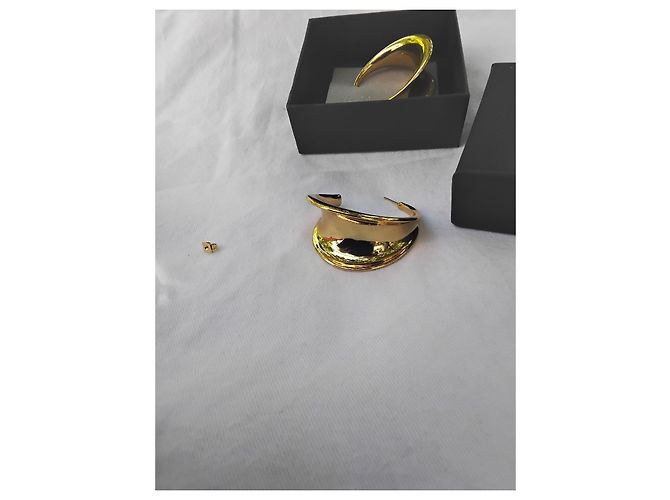 Orecchini a cerchio Saint Laurent color oro D'oro - vista 6
