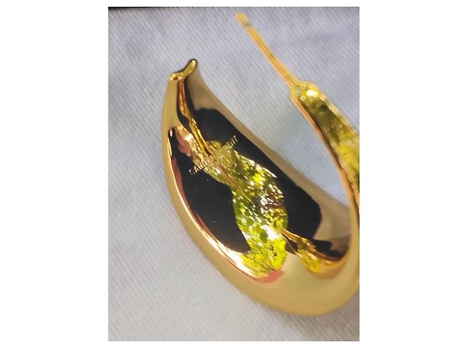 Orecchini a cerchio Saint Laurent color oro D'oro - vista 7
