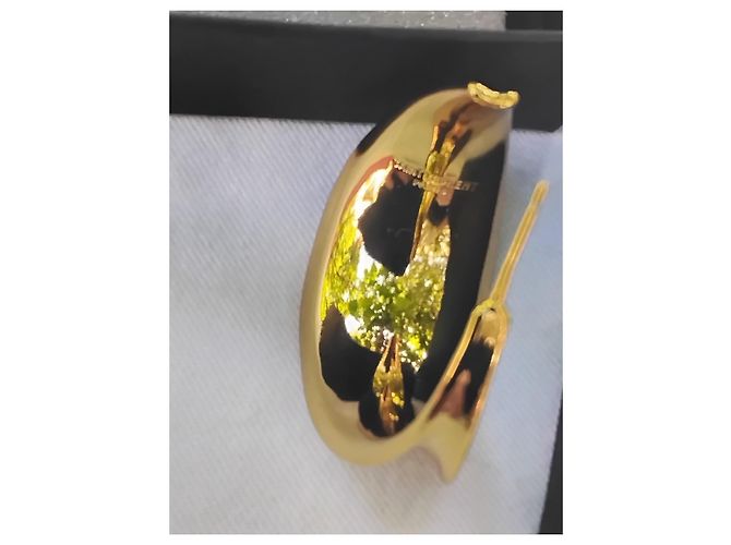 Orecchini a cerchio Saint Laurent color oro D'oro - vista 9