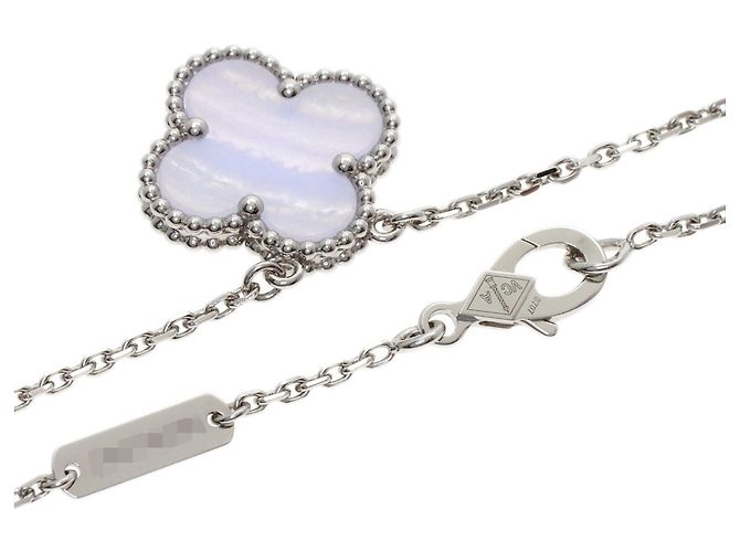 Collana Vintage Alhambra in calcedonia Van Cleef & Arpels - vista 2