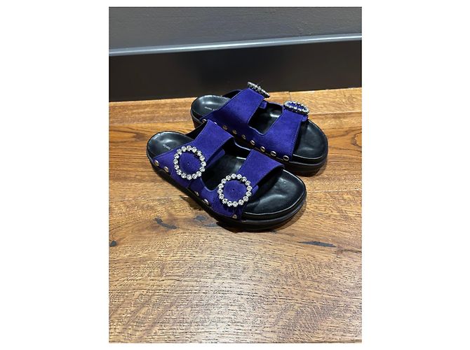 Isabel Marant Sandali slide scamosciati viola Porpora - vista 6