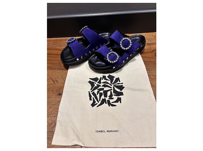 Isabel Marant Sandali slide scamosciati viola Porpora - vista 8