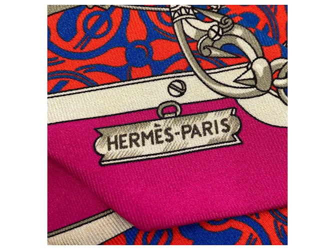 Silk In Hermès Foulard in seta Twilly Hermes Rosa - vista 3