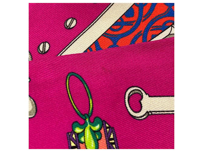 Silk In Hermès Foulard in seta Twilly Hermes Rosa - vista 6