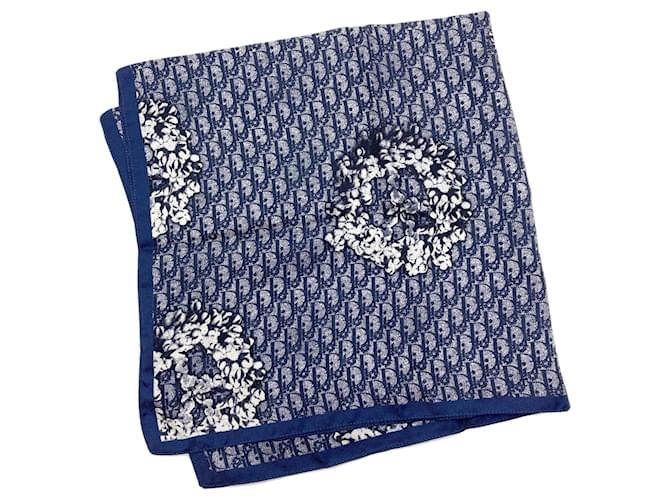 Sciarpa in seta Christian Dior Blu navy - vista 2