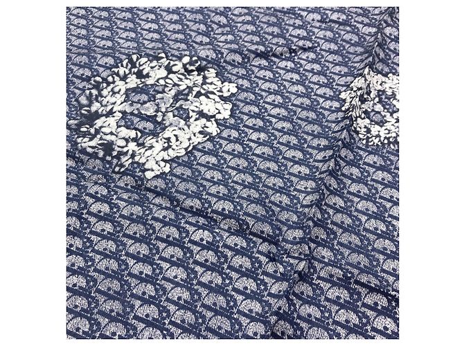 Sciarpa in seta Christian Dior Blu navy - vista 5