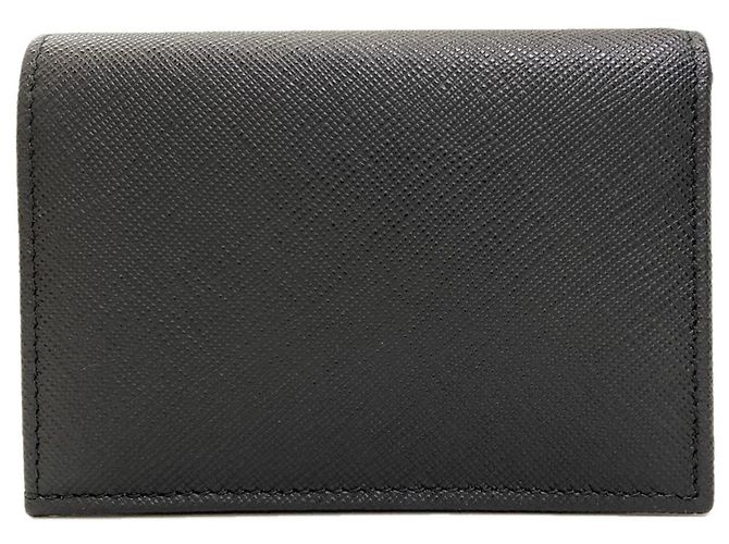 Cartera bi-fold Saffiano de Prada en negro - vista 2
