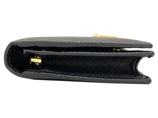 Cartera bi-fold Saffiano de Prada en negro - vista 3