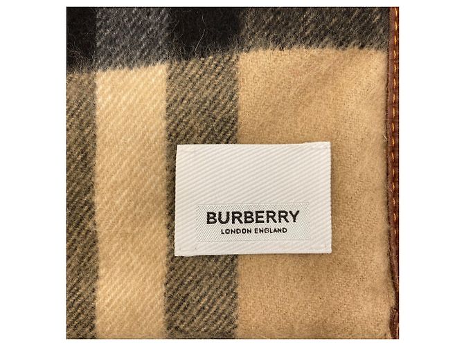 Sciarpa Burberry con motivo check marrone - vista 5