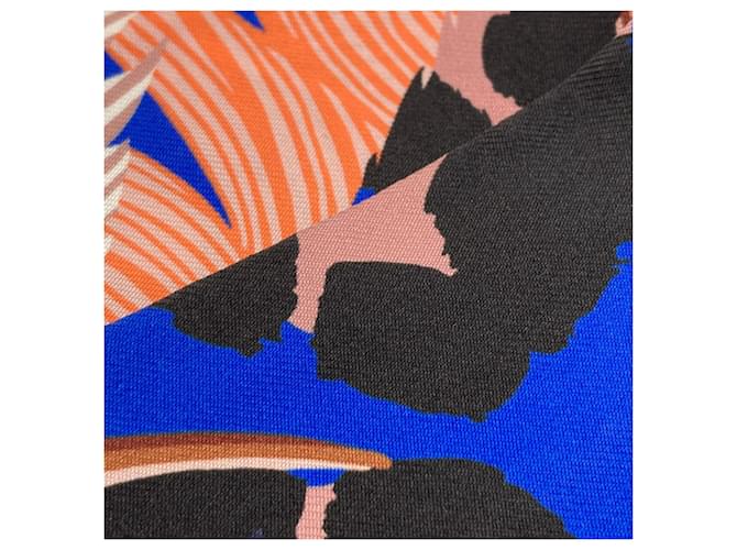 Hermès Hermes Twilly Seidentuch Blau Orange Gelb - Ansicht 6