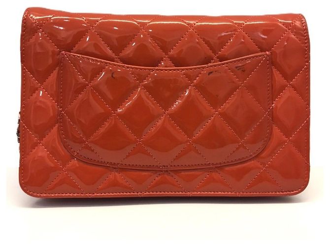 Wallet On Chain Chanel Matelassé Lackleder Chain Wallet Rot - Ansicht 2