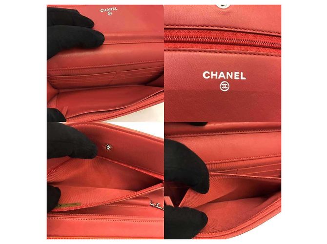 Wallet On Chain Chanel Matelassé Lackleder Chain Wallet Rot - Ansicht 6