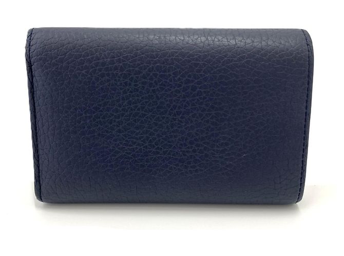 Portafoglio Louis Vuitton Portefeuille Capucines Compact Tri-fold Blu navy - vista 2