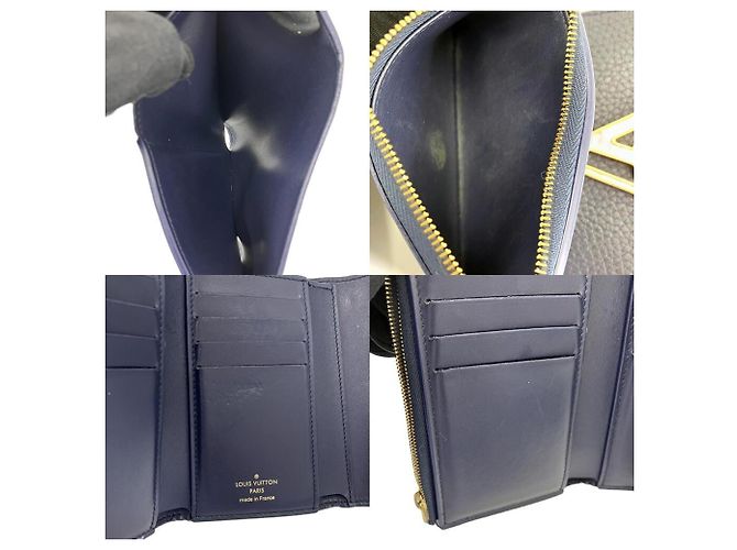 Portafoglio Louis Vuitton Portefeuille Capucines Compact Tri-fold Blu navy - vista 7
