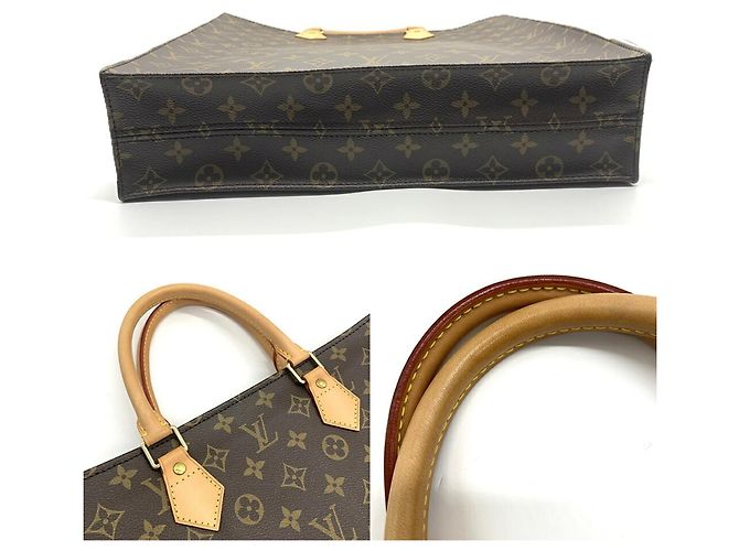 Louis Vuitton Sac Plat Monogram Tote Bag Marrone - vista 4