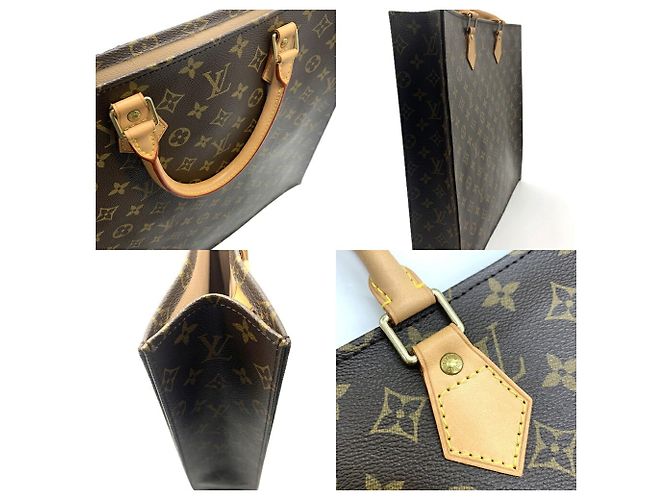 Louis Vuitton Sac Plat Monogram Tote Bag Marrone - vista 5