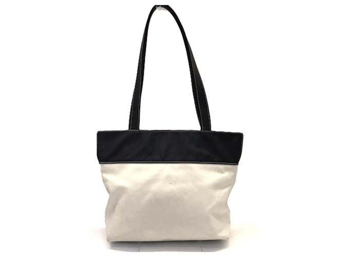 Chanel Bicolor Leder Tote Bag Weiß - Ansicht 2
