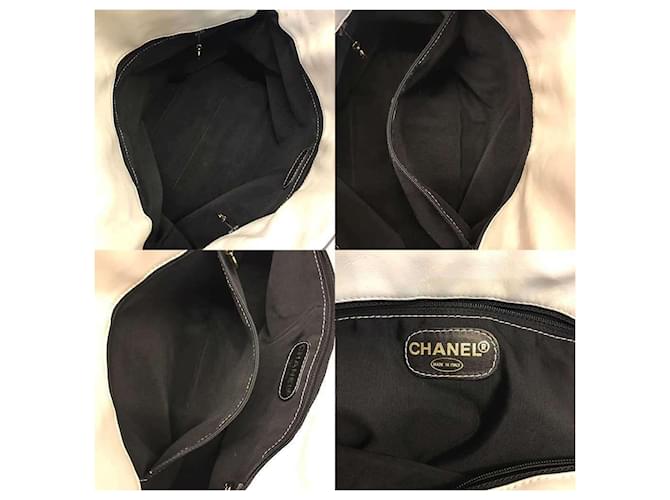 Chanel Bicolor Leder Tote Bag Weiß - Ansicht 6