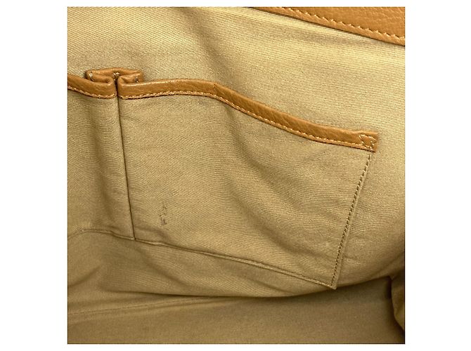 Borsa Tote MCM Logo in pelle marrone - vista 8