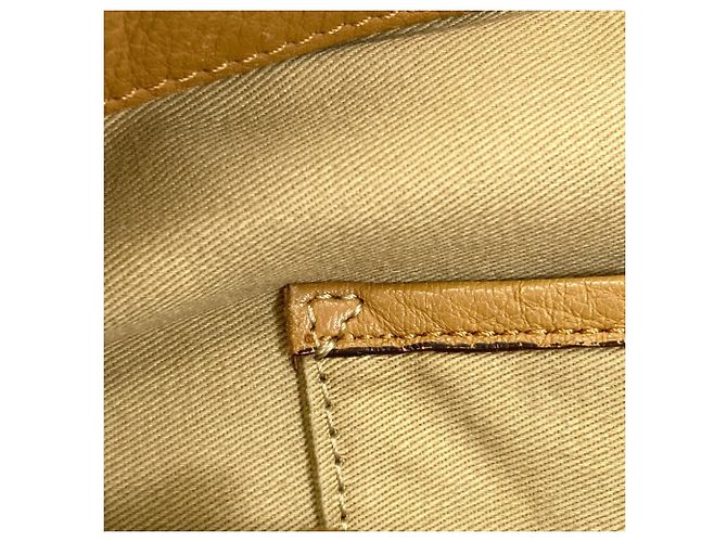 Borsa Tote MCM Logo in pelle marrone - vista 9