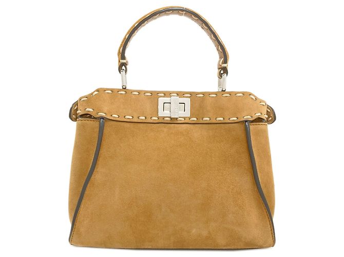 Borsa a mano 2-Way Fendi Peekaboo Selleria Marrone - vista 2