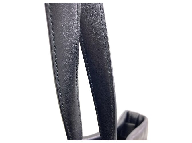 Borsa tote Prada Logo in pelle nera Nero - vista 10