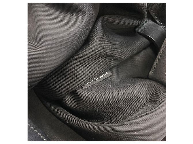 Borsa tote Prada Logo in pelle nera Nero - vista 7