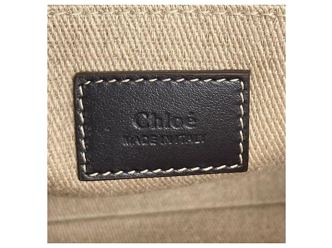 Borsa 2-Way Chloé Woody Small Marrone Nero - vista 6