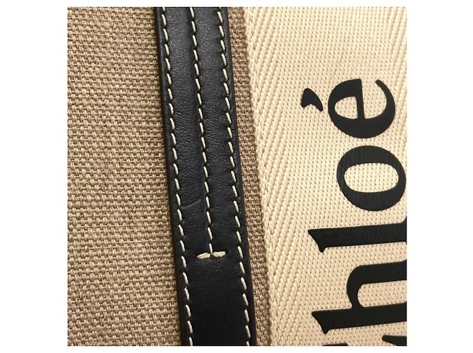Borsa 2-Way Chloé Woody Small Marrone Nero - vista 9