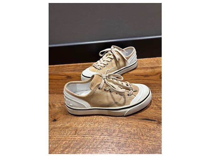 Chanel Sneakers in Scamosciato Beige e Tela - vista 13