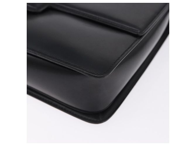 Bolsa de Ombro GUCCI em Couro Preto e Ouro Auth BA14311 Dourado - vista 14