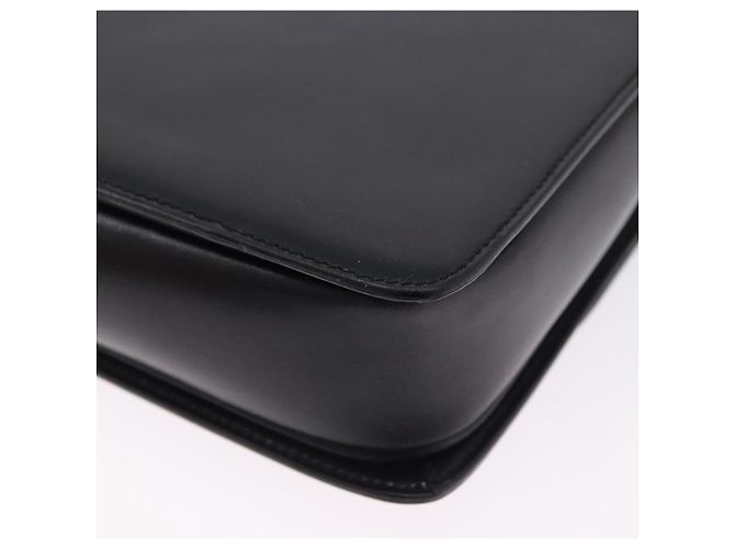 Bolsa de Ombro GUCCI em Couro Preto e Ouro Auth BA14311 Dourado - vista 16