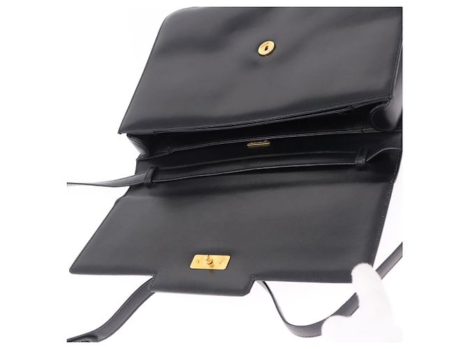 Bolsa de Ombro GUCCI em Couro Preto e Ouro Auth BA14311 Dourado - vista 18