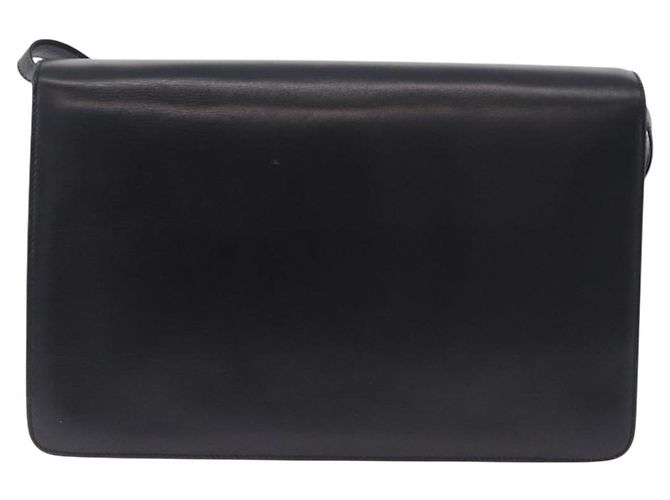 Bolsa de Ombro GUCCI em Couro Preto e Ouro Auth BA14311 Dourado - vista 2