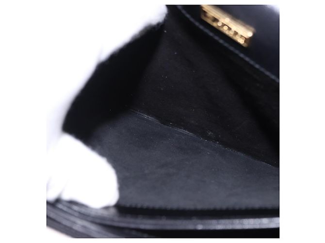 Bolsa de Ombro GUCCI em Couro Preto e Ouro Auth BA14311 Dourado - vista 22