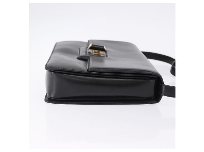 Bolsa de Ombro GUCCI em Couro Preto e Ouro Auth BA14311 Dourado - vista 3
