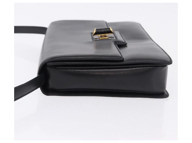 Bolsa de Ombro GUCCI em Couro Preto e Ouro Auth BA14311 Dourado - vista 4