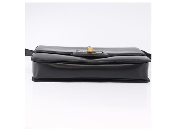 Bolsa de Ombro GUCCI em Couro Preto e Ouro Auth BA14311 Dourado - vista 5