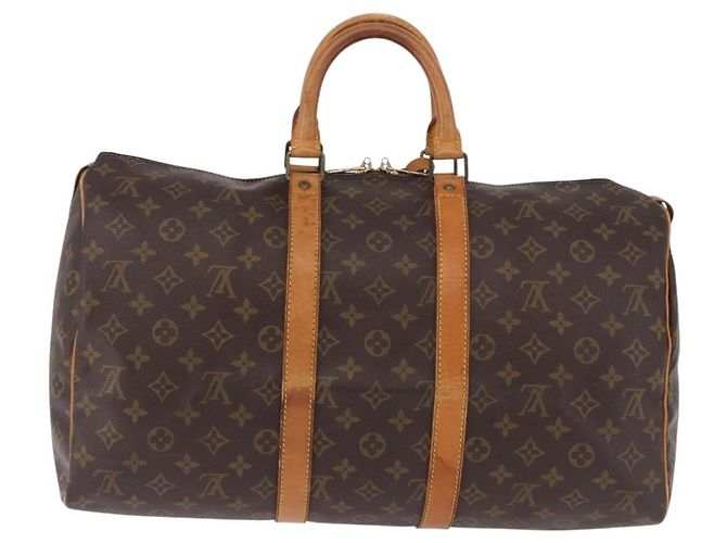 LOUIS VUITTON Borsa Boston Monogram Keepall 45 M41428 LV Auth 190775 Monogramma - vista 2