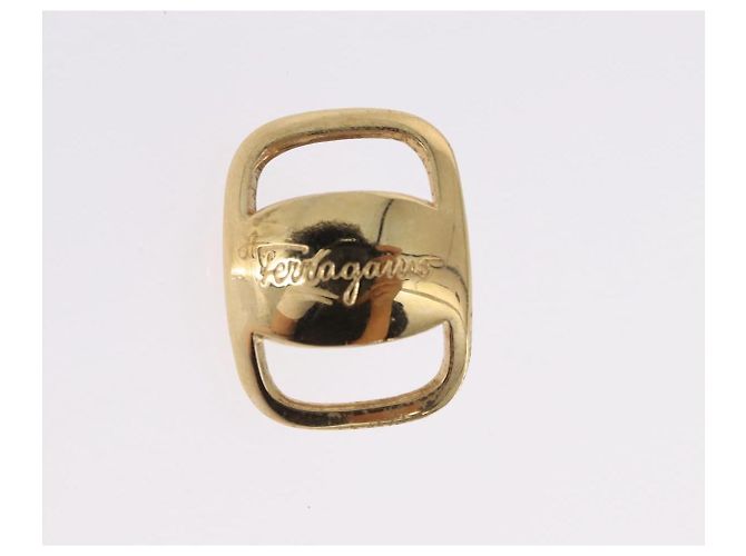 Salvatore Ferragamo Pierce Brooch Ring Metal 5 Set Gold Silver Auth SW2660 Argento D'oro - vista 12
