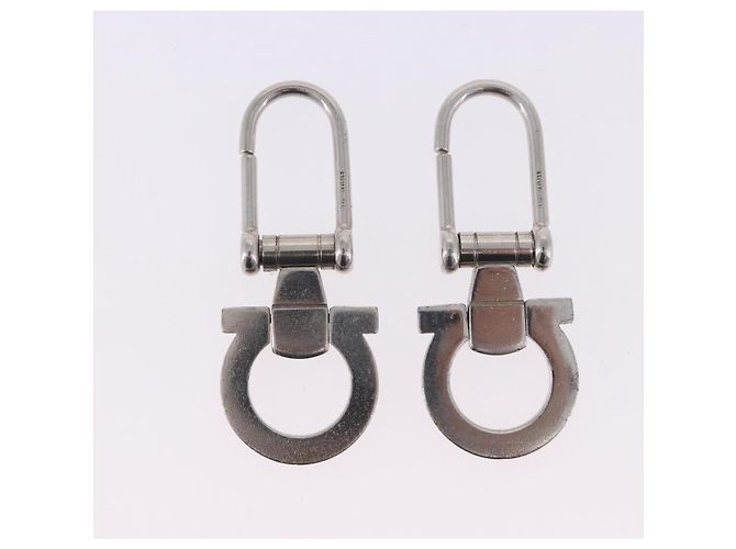 Salvatore Ferragamo Pierce Brooch Ring Metal 5 Set Gold Silver Auth SW2660 Argento D'oro - vista 3
