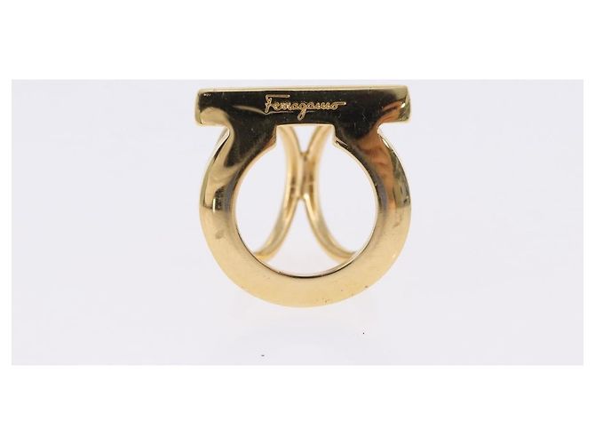 Salvatore Ferragamo Pierce Brooch Ring Metal 5 Set Gold Silver Auth SW2660 Argento D'oro - vista 8