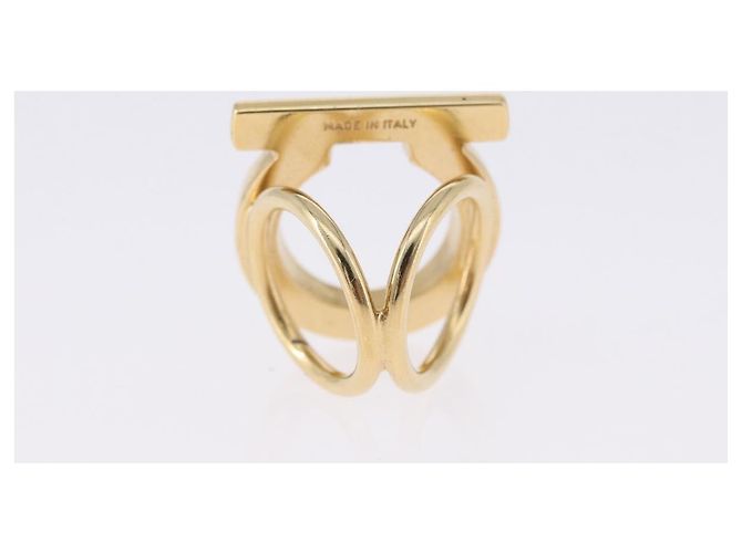 Salvatore Ferragamo Pierce Brooch Ring Metal 5 Set Gold Silver Auth SW2660 Argento D'oro - vista 9