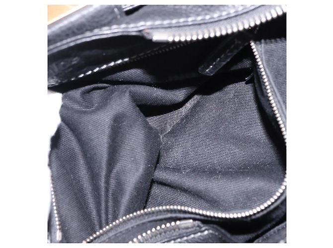 Chloé Borsa Chloe Paddington in pelle nera e oro Auth SW2641M Nero D'oro - vista 25