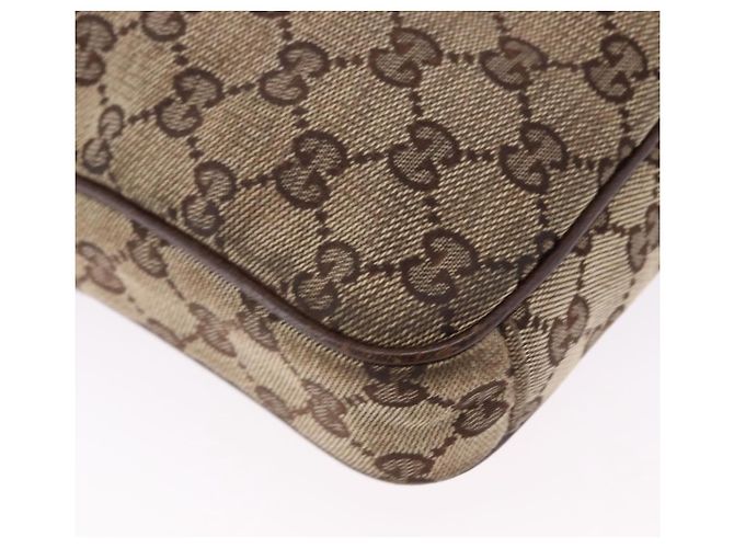 Borsa a Spalla GUCCI GG Canvas Beige Argento 92551 Auth 192812 - vista 15